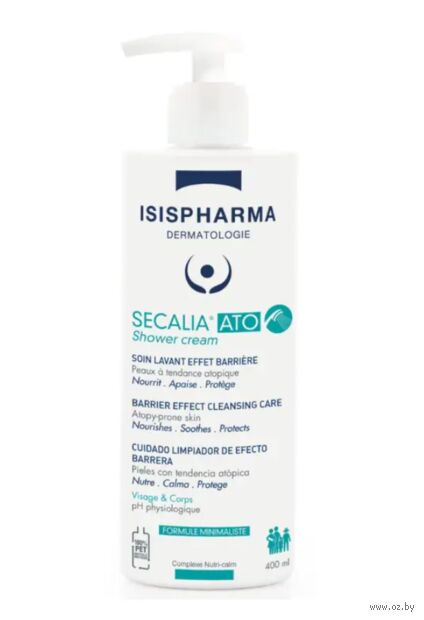 Очищающий крем-гель для душа для сухой кожи "Secalia Ato Shower Cream" (400 мл) — фото, картинка