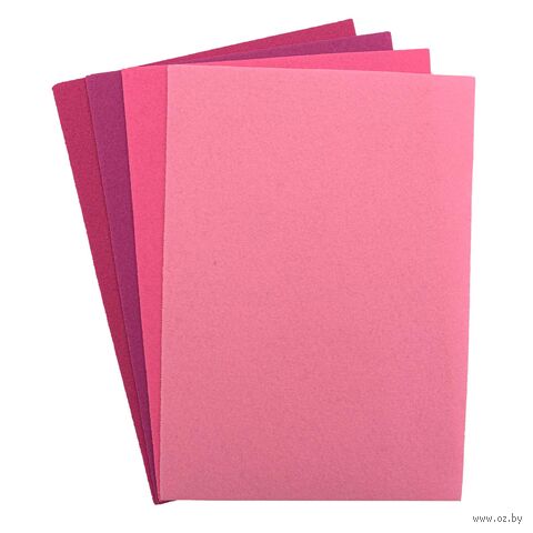 Фетр листовой жесткий "Ассорти №6" (20х30 см; 4 листа) — фото, картинка