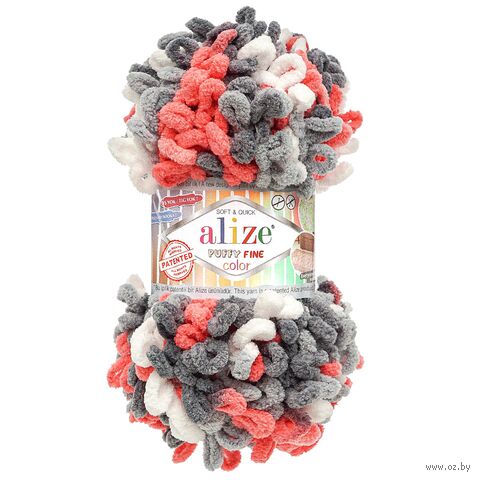 Пряжа "Puffy Fine Color №6518" (100 г; 14,5 м; секционный) — фото, картинка