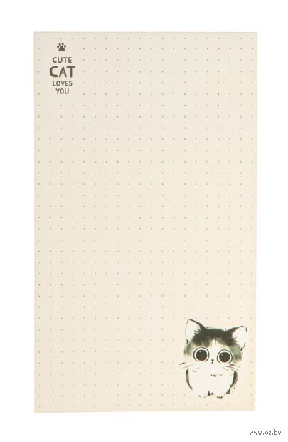 Блок для записей "Cute cats" (10х17 см; 50 листов) — фото, картинка