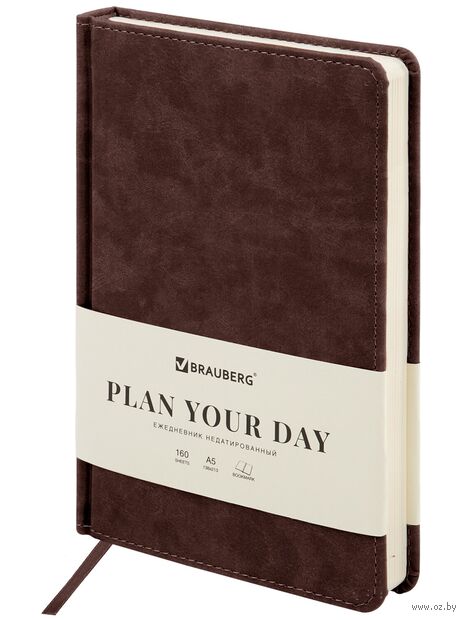 Ежедневник недатированный "Status" (А5; коричневый) Ежедневник недатированный "Status" (А5; коричневый) — фото, картинка