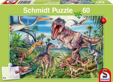 Пазл "Среди динозавров" (60 элементов) — фото, картинка