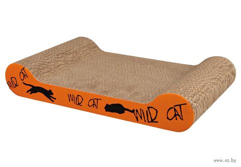 Когтеточка с кошачей мятой "Wild Cat Scratching Cardboard" (41х7х24 см) — фото, картинка