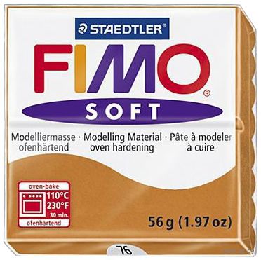 Глина полимерная "FIMO Soft" (коньяк; 56 г) — фото, картинка